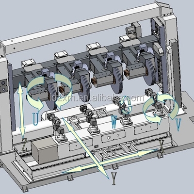 Высокая гибкость CNC полировальная машина с несколькими станциями Одновременная работа для латуни кранов, цинковая дверная ручка