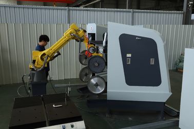 Машина робототехнического поверхностного пояса CNC робототехническая меля полируя для смесителя крана ливня